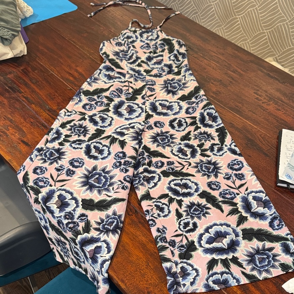 Show Me Your MuMu Blue and Pink Floral Jumpsuit